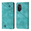 For Honor 50 SE Skin-feel Embossed Leather Phone Case(Green)