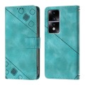 For Honor 80 GT Skin-feel Embossed Leather Phone Case(Green)