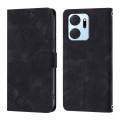 For Honor X7a / Play7T 5G Skin-feel Embossed Leather Phone Case(Black)
