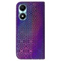 For Honor X5 Plus / Play 40C Colorful Magnetic Buckle Leather Phone Case(Purple)