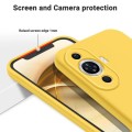 For Huawei nova 12s Solid Color Liquid Silicone Dropproof Full Coverage Protective Case(Yellow)