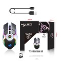 HXSJ T30 2400DPI RGB 2.4GHz Wireless Mouse(Black)
