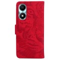 For Honor X5 Plus / Play 40C Tiger Embossing Pattern Flip Leather Phone Case(Red)