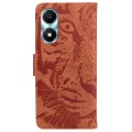 For Honor X5 Plus / Play 40C Tiger Embossing Pattern Flip Leather Phone Case(Brown)