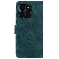 For Honor X6a Tiger Embossing Pattern Flip Leather Phone Case(Green)