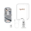 HXSJ T900 Transparent Magnet Three-mode Wireless Gaming Mouse(Grey)