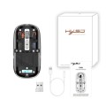 HXSJ T900 Transparent Magnet Three-mode Wireless Gaming Mouse(Black)