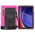 For Samsung Galaxy Tab S9 / S8 / S7 Silicone + PC Tablet Case(Rose Red+Black)