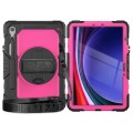 For Samsung Galaxy Tab S9 / S8 / S7 Silicone + PC Tablet Case(Black+Rose Red)