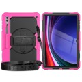 For Samsung Galaxy Tab S9 Ultra / S8 Ultra Silicone + PC Tablet Case(Rose Red+Black)