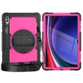 For Samsung Galaxy Tab S9 Ultra / S8 Ultra Silicone + PC Tablet Case(Black+Rose Red)