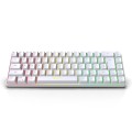 HXSJ V200 Wired RGB Backlit Mechanical Keyboard 68 Key Caps, Cable Length: 1.7m(White)