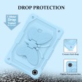 For Samsung Galaxy Tab A9+ Butterfly Kickstand Heavy Duty Hard Rugged Tablet Case(Ice Blue)