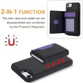 For iPhone SE 2022 / 2020 / 8 / 7 RFID Anti-theft Detachable Card Bag Leather Phone Case(Black)