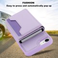 For iPhone SE 2022 / 2020 / 8 / 7 RFID Anti-theft Detachable Card Bag Leather Phone Case(Purple)