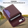 For iPhone SE 2022 / 2020 / 8 / 7 RFID Anti-theft Detachable Card Bag Leather Phone Case(Wine Red)