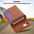 For iPhone SE 2022 / 2020 / 8 / 7 RFID Anti-theft Detachable Card Bag Leather Phone Case(Brown)