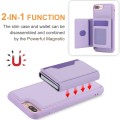 For iPhone 7 Plus / 8 Plus RFID Anti-theft Detachable Card Bag Leather Phone Case(Purple)