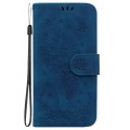 For Honor X6a Butterfly Rose Embossed Leather Phone Case(Blue)