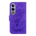 For OnePlus Nord CE4 5G Butterfly Rose Embossed Leather Phone Case(Purple)