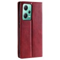 For Xiaomi Redmi Note 12 5G Global TTUDRCH RFID Retro Texture Leather Phone Case(Red)