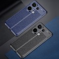 For Xiaomi Redmi Note 13 4G Litchi Texture Shockproof TPU Phone Case(Blue)