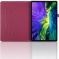 For iPad Pro 12.9 2022 / 2021 / 2020 Tree Life Embossed Rotation Leather Smart Tablet Case(Red)