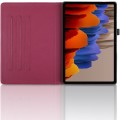 For Samsung Galaxy Tab S9+ / S8+ / S7+ Tree Life Embossed Rotation Leather Tablet Case(Red)