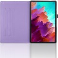For Lenovo Tab P12 / Xiaoxin Pad Pro 12.7 Tree Life Embossed Rotation Leather Tablet Case(Purple)