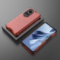 For OPPO Reno10 Global / 10 Pro Global  Honeycomb Shockproof Phone Case(Red)