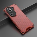 For OPPO Reno11 Pro Global Honeycomb Shockproof Phone Case(Red)