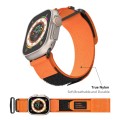 For Apple Watch SE 2022 40mm AW Nylon Two-Section Watch Band(Orange)