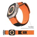 For Apple Watch SE 40mm AW Nylon Two-Section Watch Band(Orange)