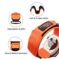 For Apple Watch 42mm AW Nylon Two-Section Watch Band(Orange)