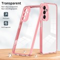 For Samsung Galaxy A25 5G 3 in 1 Clear TPU Color PC Frame Phone Case(Pink)