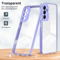 For Samsung Galaxy A25 5G 3 in 1 Clear TPU Color PC Frame Phone Case(Purple)