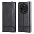 For OPPO A3 Pro 5G AZNS Magnetic Calf Texture Flip Leather Phone Case(Black)