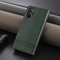 For OPPO K12x / OnePlus Nord CE4 Lite AZNS Magnetic Calf Texture Flip Leather Phone Case(Dark Green)