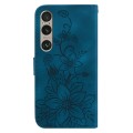 For Sony Xperia 1 VI Lily Embossed Leather Phone Case(Dark Blue)