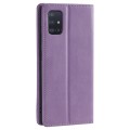 For Samsung Galaxy A51 / M40s 4G TTUDRCH RFID Retro Texture Magnetic Leather Phone Case(Purple)