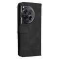 For OnePlus 12 Skin Feel Life Tree Metal Button Leather Phone Case(Black)