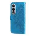 For OnePlus Ace 3V 7-petal Flowers Embossing Leather Phone Case(Blue)