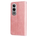 For OnePlus Ace 3V Fashion Calf Texture Zipper Leather Phone Case(Rose Gold)