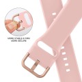 For Apple Watch Series 8 41mm Pin Buckle Silicone Watch Band(Pink)