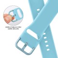 For Apple Watch Series 8 41mm Pin Buckle Silicone Watch Band(Light Blue)