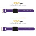For Apple Watch Series 8 45mm Pin Buckle Silicone Watch Band(Purple)