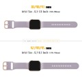 For Apple Watch Series 7 41mm Pin Buckle Silicone Watch Band(Baby Purple)