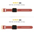 For Apple Watch Series 7 41mm Pin Buckle Silicone Watch Band(Coral)