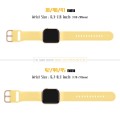 For Apple Watch Series 7 45mm Pin Buckle Silicone Watch Band(Yellow)
