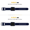 For Apple Watch Series 7 45mm Pin Buckle Silicone Watch Band(Midnight Blue)